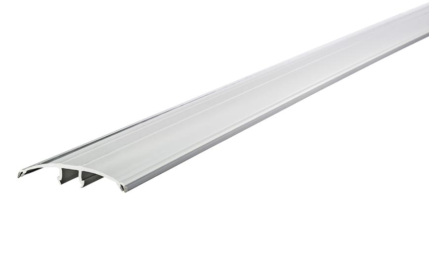 Vit plast-täcklist med mjuk tätning, 60 mm